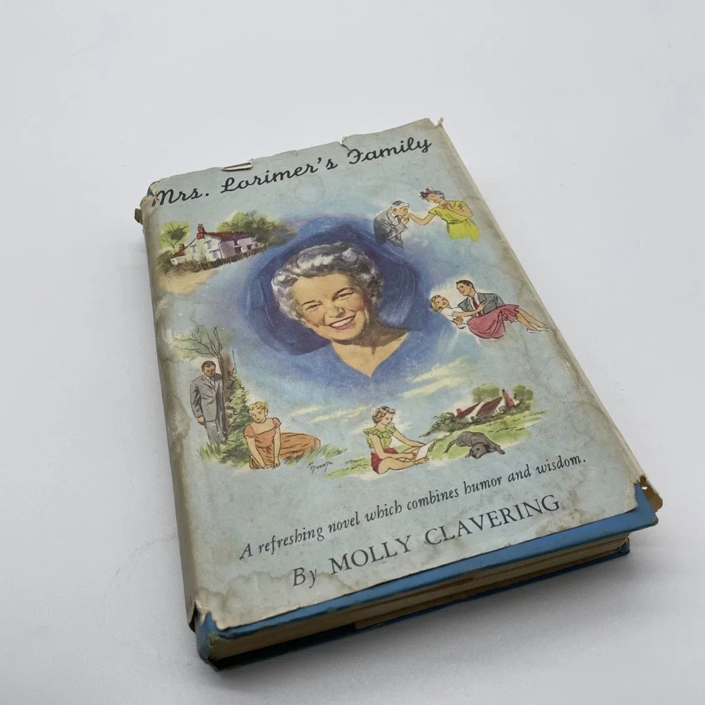 1953 Mrs. Lorimer's Family Hardback Book  Molly Clavering‎ Vintage